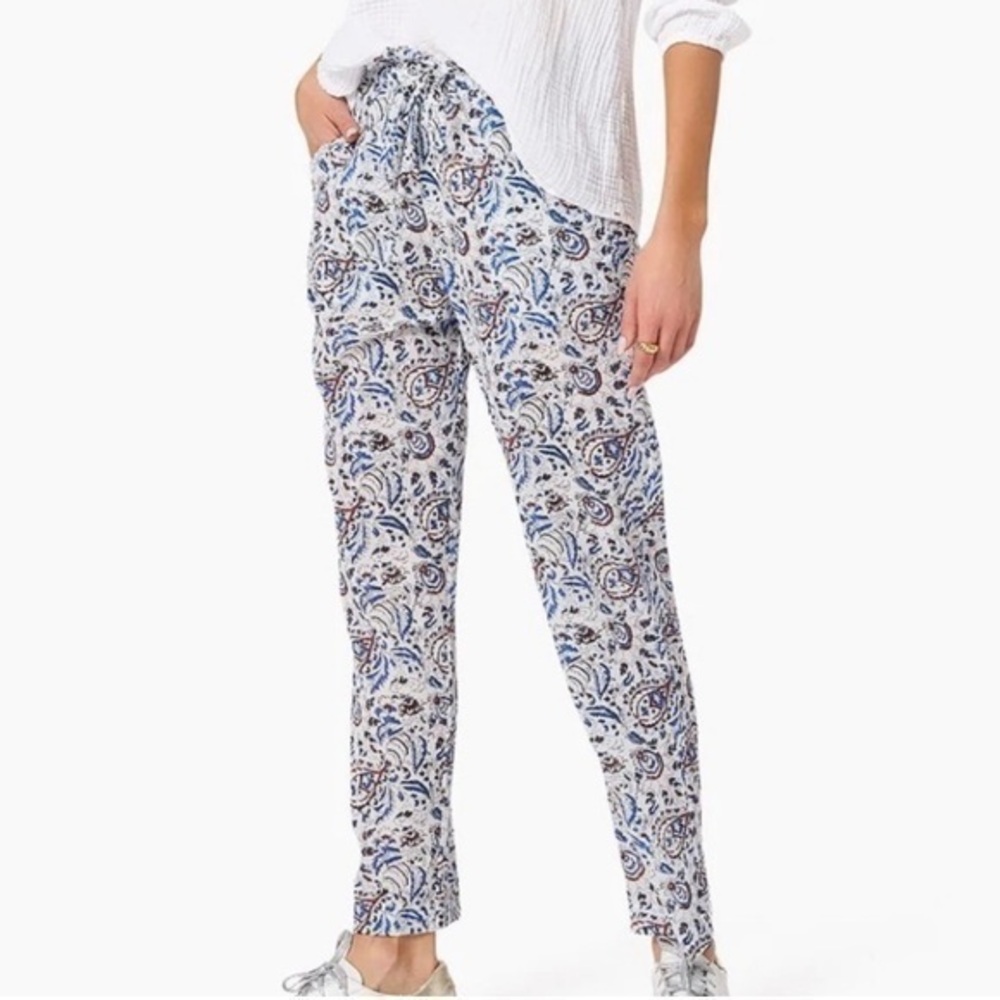 Xirena Pants Tayler Drawstring in White Mosaic